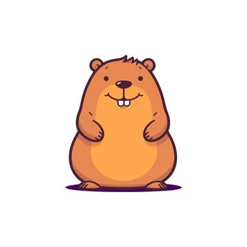 Vector illustration of capybara isolated on white background Stock Illustration