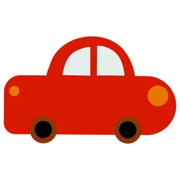 Vector illustration of car in cartoon flat childish style. Transport, vehicle Stock Illustration