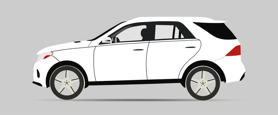Vector illustration of car model. Template for car branding and advertising. Illustrazione stock