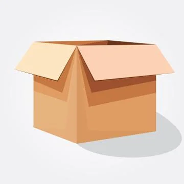 Vector illustration of a cardboard box Stock Illustration