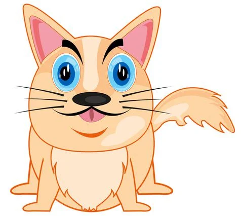 Vector illustration of the cartoon amusing animal dog Stock Illustration