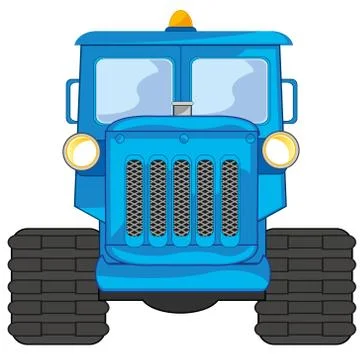 Vector illustration of the cartoon blue crawler type frontal Stock Illustration