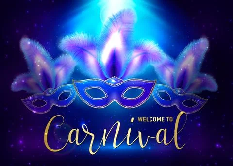 Vector illustration of cartoon carnival background Stock Illustration