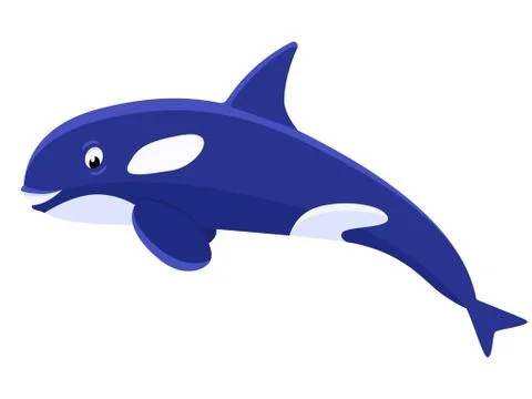 Vector illustration cartoon cute killer whale Stock Illustration