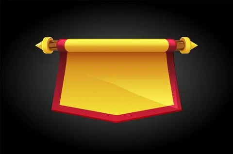 Vector illustration of a cartoon flag for the game. Illustrazione stock