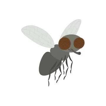 Vector illustration of cartoon fly Stock Illustration