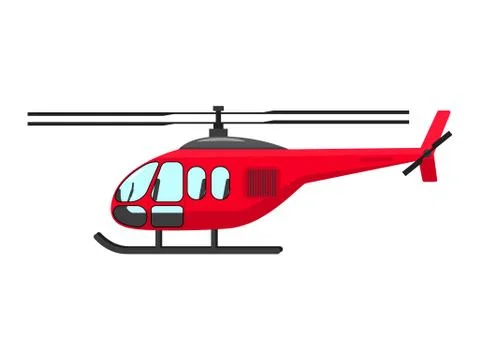 Vector illustration of a cartoon helicopter Stock Illustration