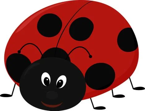 Vector illustration of cartoon Lady bug Stock Illustration