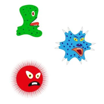 Vector illustration cartoon monsters Stock Illustration