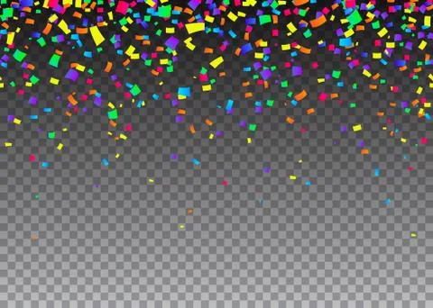 Vector illustration of cartoon seamless border background with carnival confetti Stock Illustration