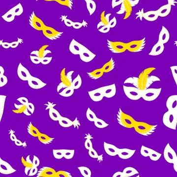 Vector illustration of cartoon seamless border background with carnival confetti Illustrazione stock