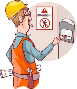 Vector illustration of cartoon Shift Workers Stock Illustration