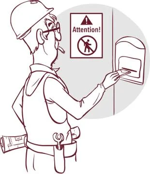 Vector illustration of cartoon Shift Workers Illustrazione stock