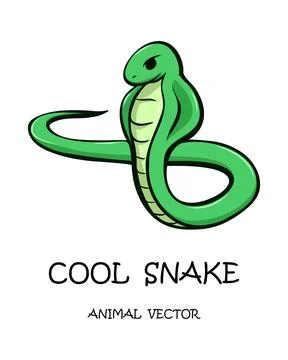 Vector illustration cartoon of a snake. Stock Illustration