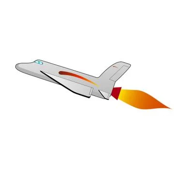 Vector illustration of a cartoon space shuttle Stock Illustration