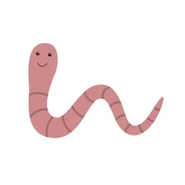 Vector Illustration Of Cartoon Worm Stock Illustration