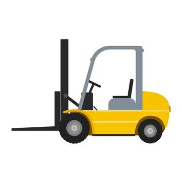 Vector illustration cartoon yellow autoloader Stock Illustration