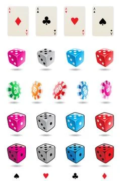 Vector Illustration of Casino Elements イラスト素材