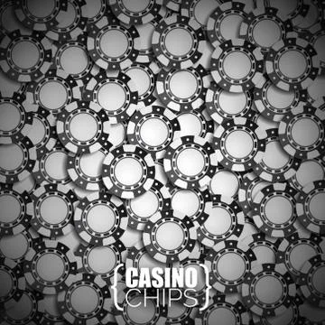 Vector illustration on a casino theme with black playing chips. Eps 10 design Illustrazione stock