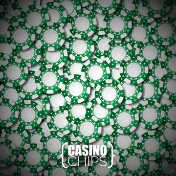 Vector illustration on a casino theme with green playing chips. Eps 10 design イラスト素材