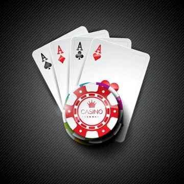 Vector illustration on a casino theme Illustrazione stock