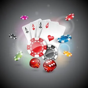 Vector illustration on a casino theme Illustrazione stock