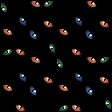 Vector illustration of Cat Eye Seamless pattern Illustrazione stock