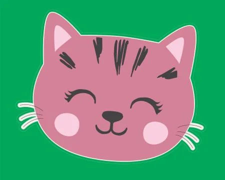 Vector illustration of cat face Stock Illustration