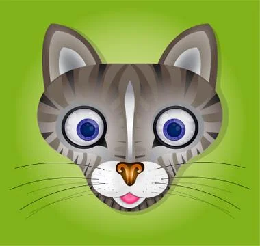 Vector illustration with cat. Stock Illustration