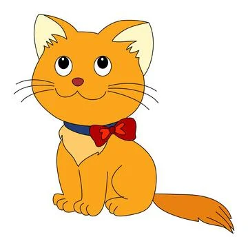 Vector illustration cat sits his looks angry Stock Illustration