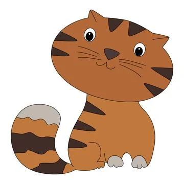 Vector illustration cat is sitting on the in angry Stock Illustration