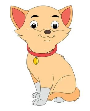 Vector illustration a cat sitting smiling Stock Illustration