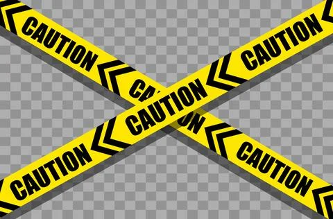 Vector illustration caution text on yellow police crime scene danger tape. Do Stock Illustration