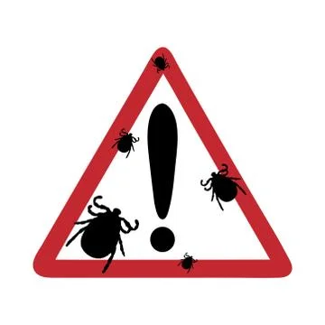 Vector illustration caution tick on white background. Symbol of attention on  Illustrazione stock