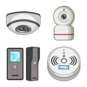 Vector illustration of cctv and camera icon. Set of cctv and system vector icon Stock Illustration