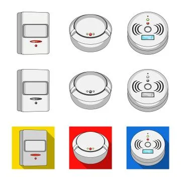 Vector illustration of cctv and camera sign. Set of cctv and system stock vector Stock Illustration