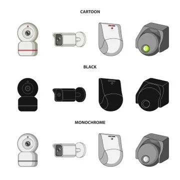 Vector illustration of cctv and camera icon. Collection of cctv and system stock Stock Illustration