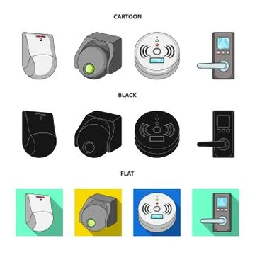 Vector illustration of cctv and camera icon. Collection of cctv and system Stock Illustration