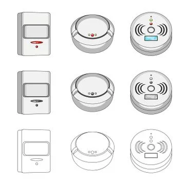 Vector illustration of cctv and camera sign. Set of cctv and system vector icon Stock Illustration