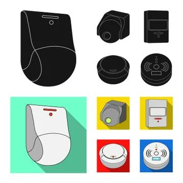 Vector illustration of cctv and camera symbol. Set of cctv and system stock Illustrazione stock