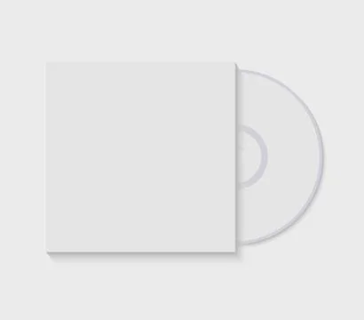 Vector illustration CD with blank cover template Stock Illustration