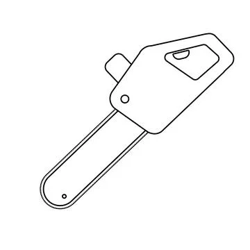Vector illustration of chainsaw silhouette Stock-Illustration