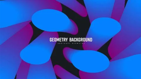 Vector illustration, chaotic abstract blend shapes, graphic modern decor, 3.. Stock Illustration