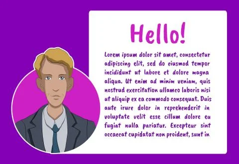 Vector illustration character with bubble talk Stock Illustration