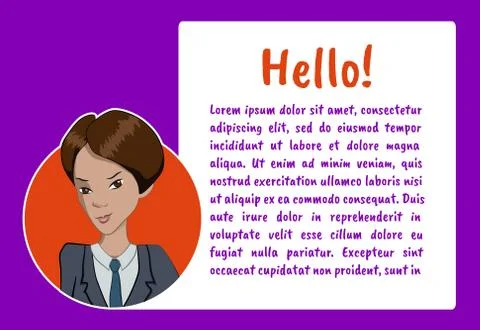 Vector illustration character with bubble talk Stock Illustration