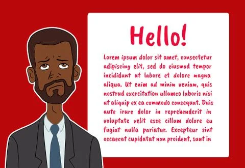 Vector illustration character with bubble talk Stock Illustration