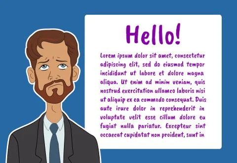 Vector illustration character with bubble talk Stock Illustration