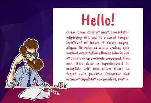 Vector illustration character with bubble talk Stock Illustration