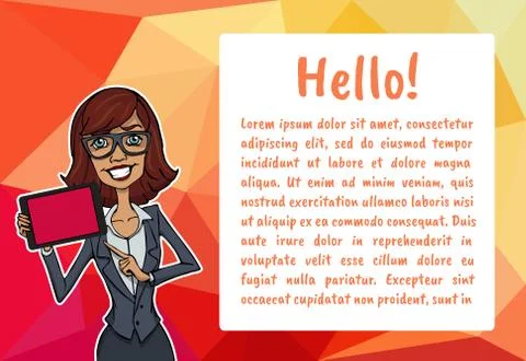 Vector illustration character with bubble talk Stock Illustration