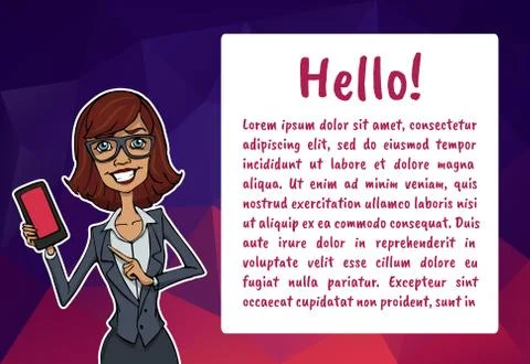 Vector illustration character with bubble talk Stock Illustration